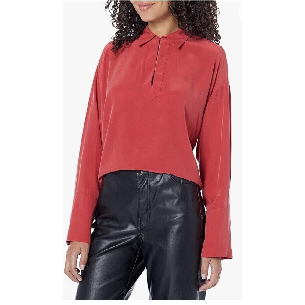 Rebecca Taylor Silk Long Sleeve Pull On Top Blouse NWT‎ $325 Size Small